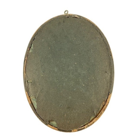 Antique Young Woman Portrait Photograph Victorian Oval Gold Frame Sepia 9.5x7.5 - Picture 6 of 8